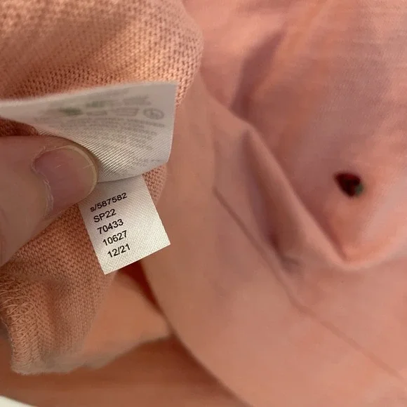 LOFT Petits Peach Sweater XXSP Strawberry Heart Embroidered Cottagecore Preppy - Picture 10 of 16